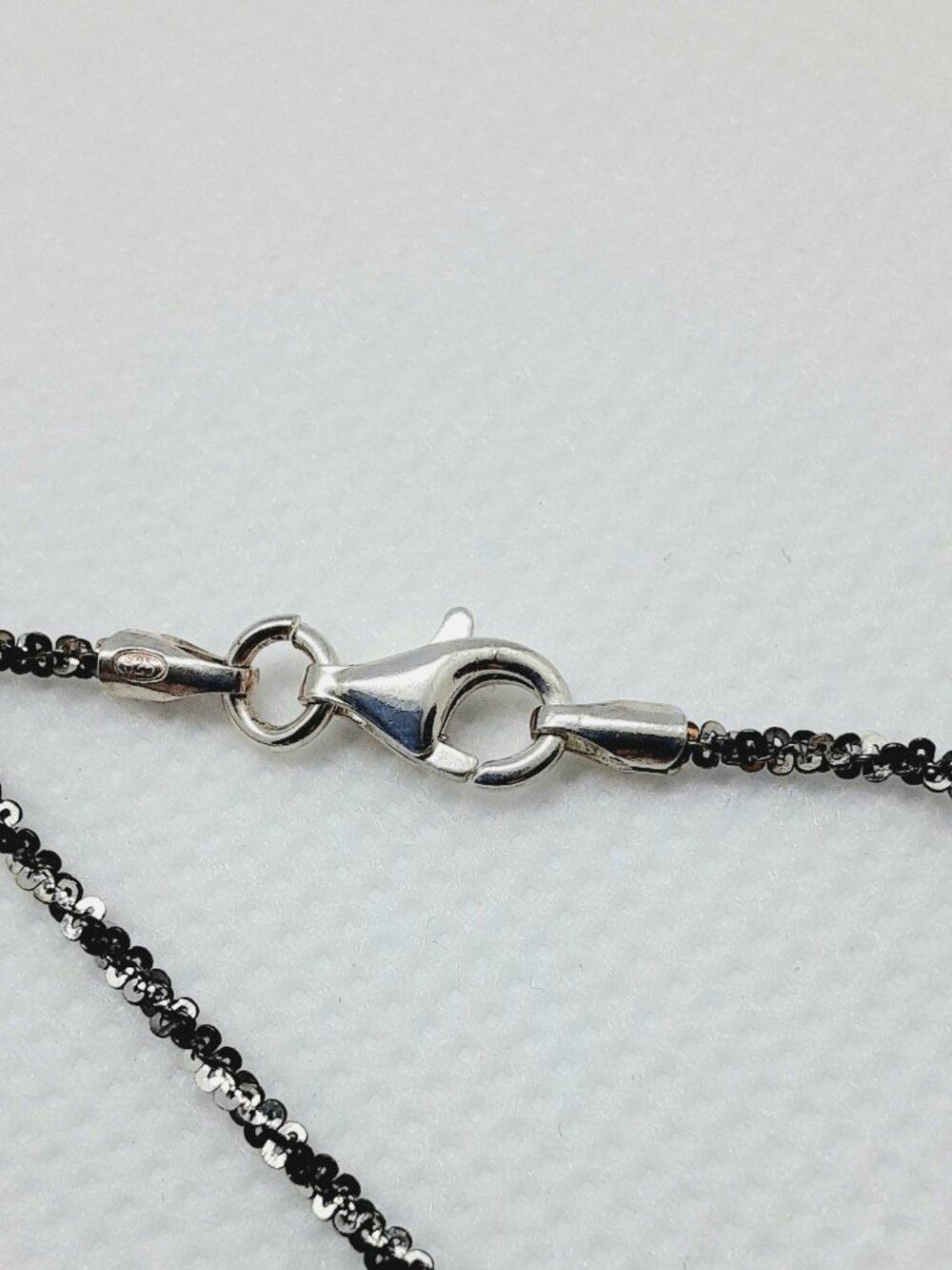 NEW 18 inch 925 oxidized wheat chain and mirrored heart pendant - Picture 5 of 12